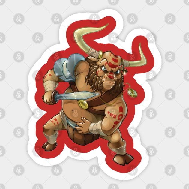 bull gladiator Sticker by AlexartAV 